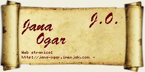 Jana Ogar vizit kartica